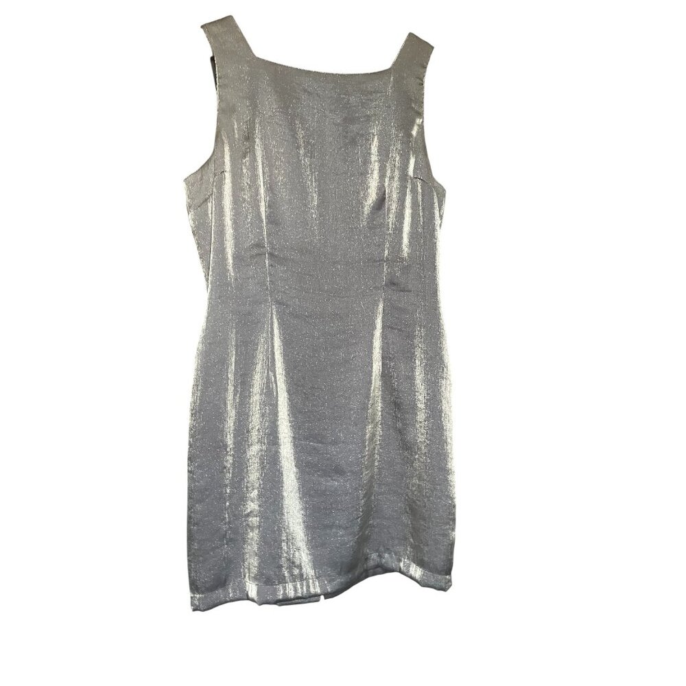 Born In America BIA Vintage Silvery Cocktail Mini Dress Minimalist Bodycon - Picture 7 of 10